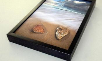 Matte laminated image in a box frame